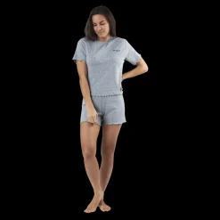 Best NOUN Sara Rib Pyjama Set Grey Grå
