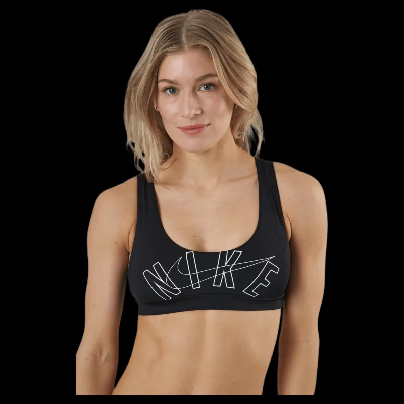 Nike Swim Scoop Neck Bikini Top Black Svart New