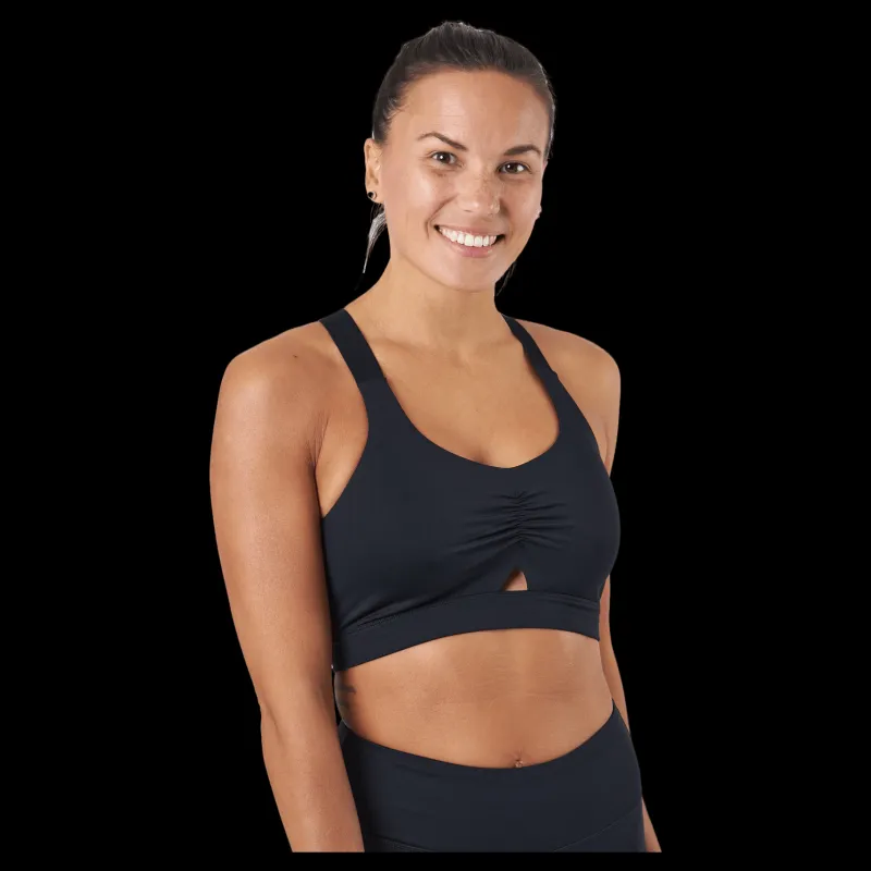 ICANIWILL Scrunch Sports Bra Black Svart Discount
