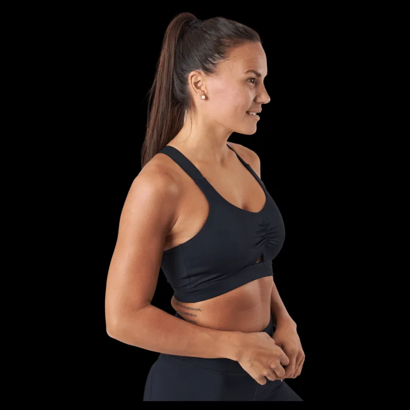 ICANIWILL Scrunch Sports Bra Black Svart Discount