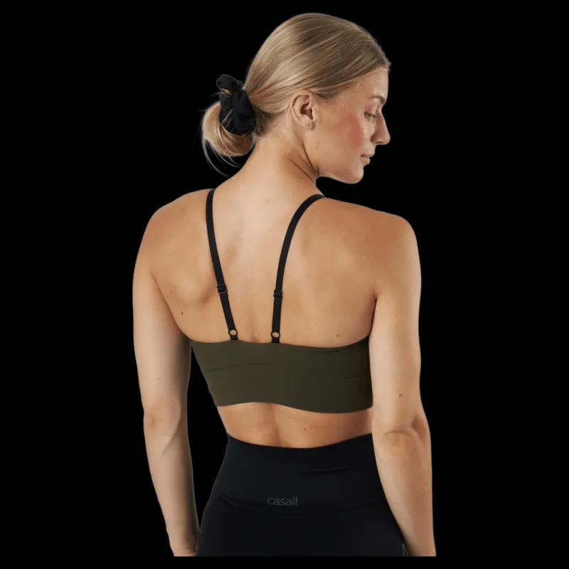 Casall Sculpture Intense Sports Bra Forest Green Svart Outlet