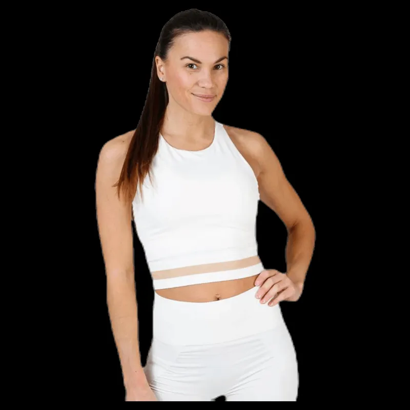 New Filippa K Seamless Crop Tank White Vit