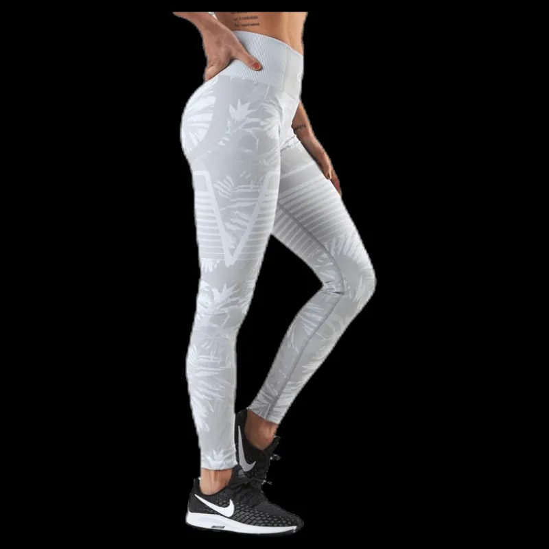 Sale Gavelo Seamless Floral Leggings Grey Grå