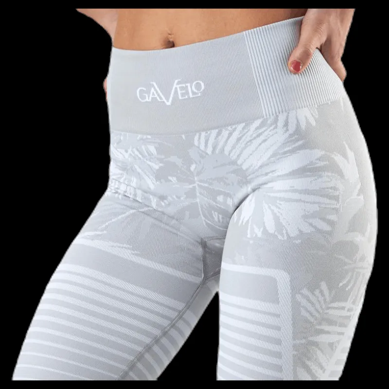 Sale Gavelo Seamless Floral Leggings Grey Grå