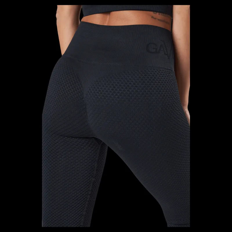 Discount Gavelo Seamless Honeycomb Black Tight Black Svart