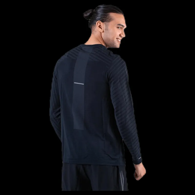 ASICS Seamless LS Texture Black Svart Hot
