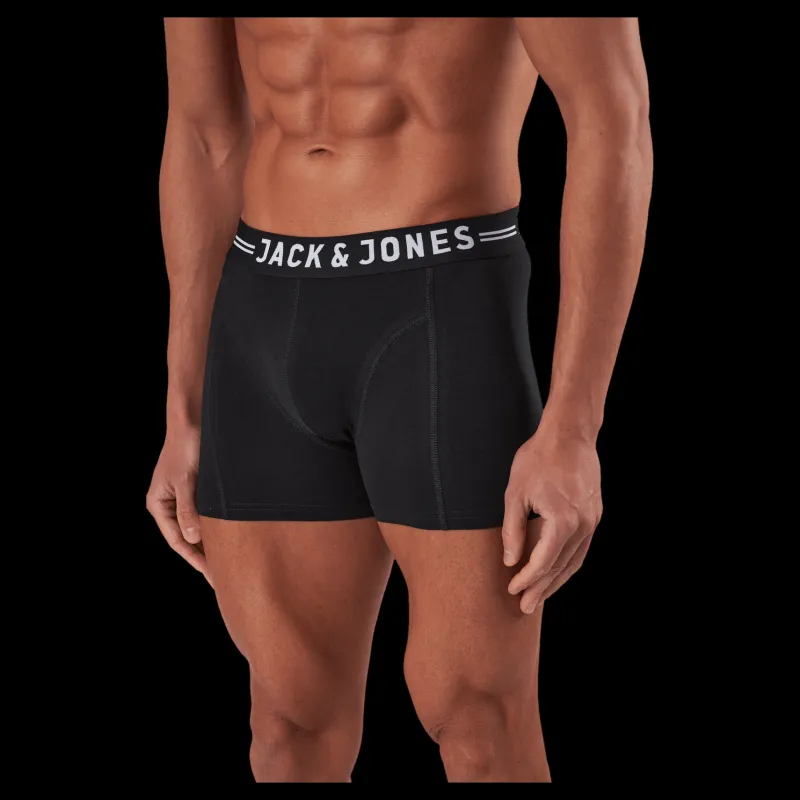 Jack & Jones Sense Trunks 3-pack Black Svart