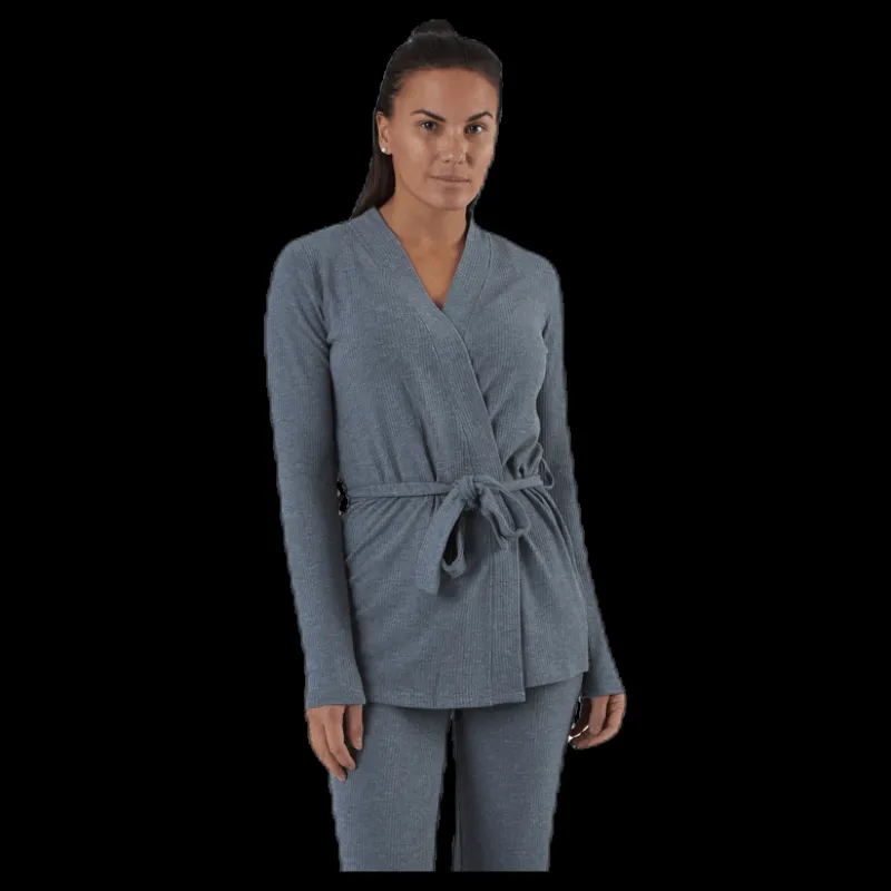 Sale BLACC Serenity Rib Kimono Grey Grå