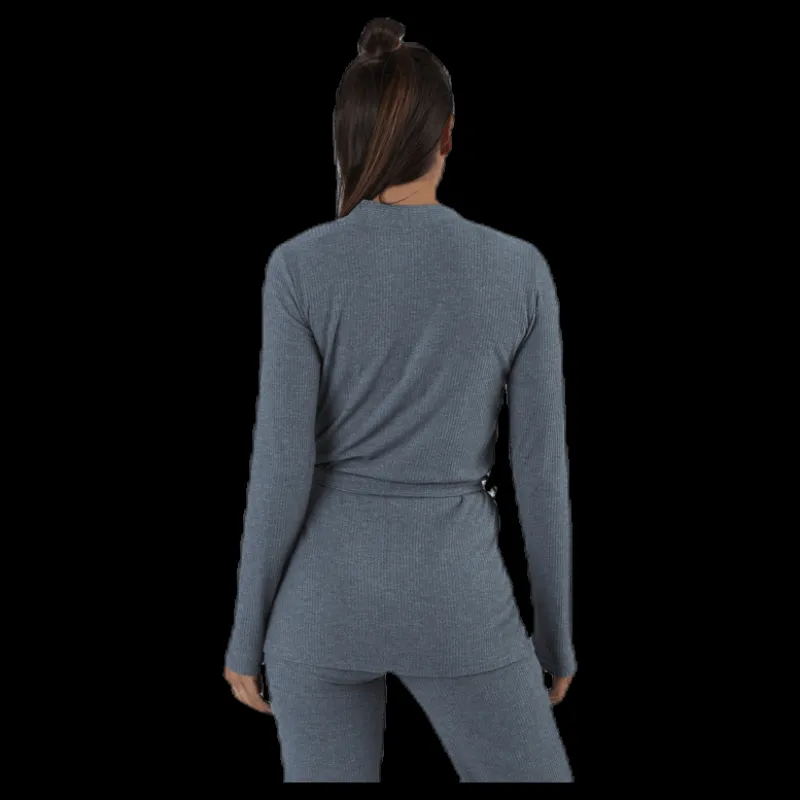 Sale BLACC Serenity Rib Kimono Grey Grå