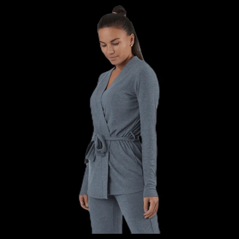Sale BLACC Serenity Rib Kimono Grey Grå