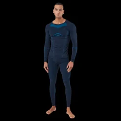 Odlo Set Long Fundamentals Performa Dark Sapphire - Blue Jewel Blå
