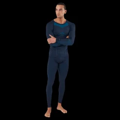 Odlo Set Long Fundamentals Performa Dark Sapphire - Blue Jewel Blå