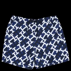 New Tommy Hilfiger Sf Medium Drawstring Print Blue Flerfärgad