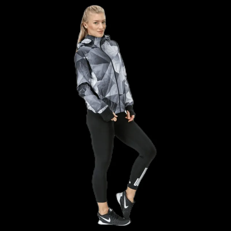 Online Nike Shield Hood Printed Flash Jacket Black Flerfärgad