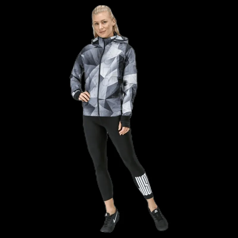 Online Nike Shield Hood Printed Flash Jacket Black Flerfärgad