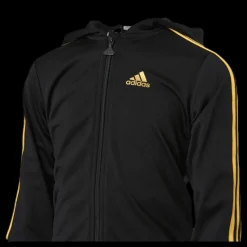 adidas Shiny Hooded Jogger Set Infant Black/Gold Svart Hot