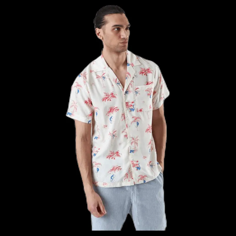 Hot Dedicated Shirt Short Sleeve Marstrand Monkey Trees White Vit