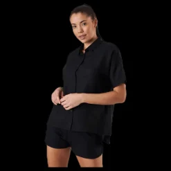 Outlet Dedicated Shirt Short Sleeve Nibe Black Svart