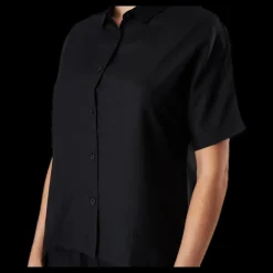 Outlet Dedicated Shirt Short Sleeve Nibe Black Svart
