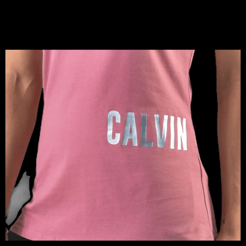 New Calvin Klein Short Sleeve T-Shirt Pink Rosa