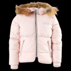 Svea Short Slim Jacket Junior Pink Rosa Discount