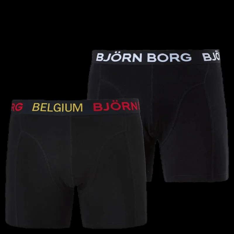 Björn Borg Shorts Sammy Belgium 2-pack Black Svart Sale