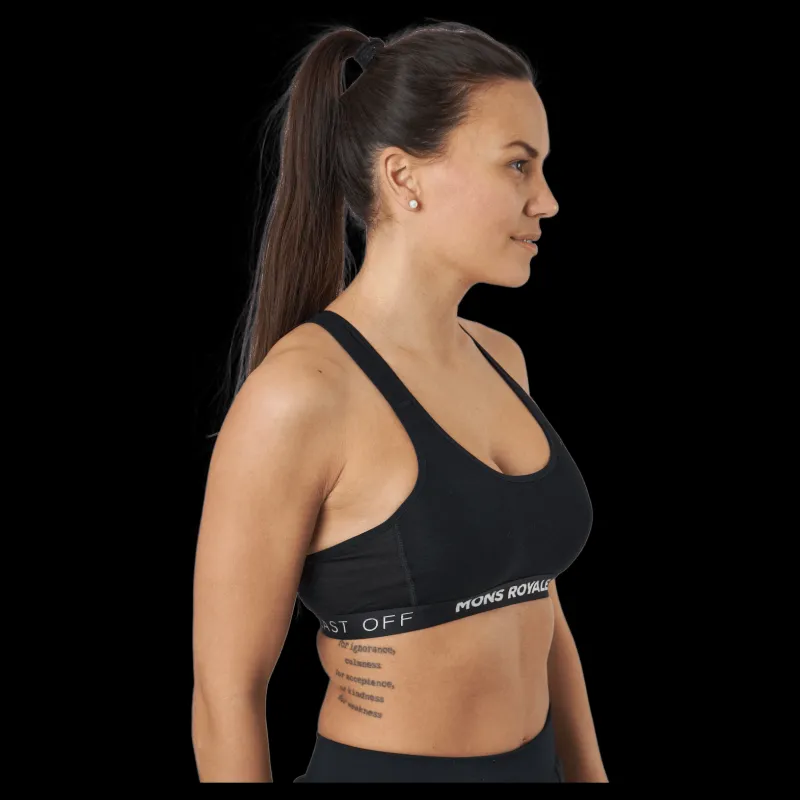 Outlet Mons Royale Sierra Sports Bra Black Svart
