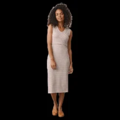 Hot Boob Simone S/L Dress Beige/Red Beige och Röd