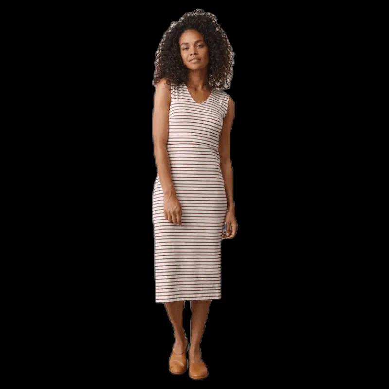Hot Boob Simone S/L Dress Beige/Red Beige och Röd