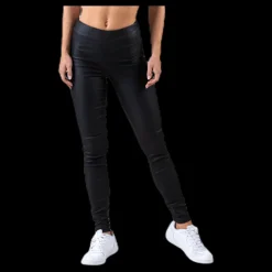 Online Pieces Skin Paro Hw Coated Leggings Black Svart