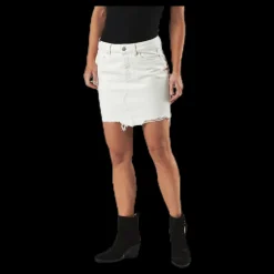 Online Only Sky Reg Skirt Raw Edge Dest.Bb Brun