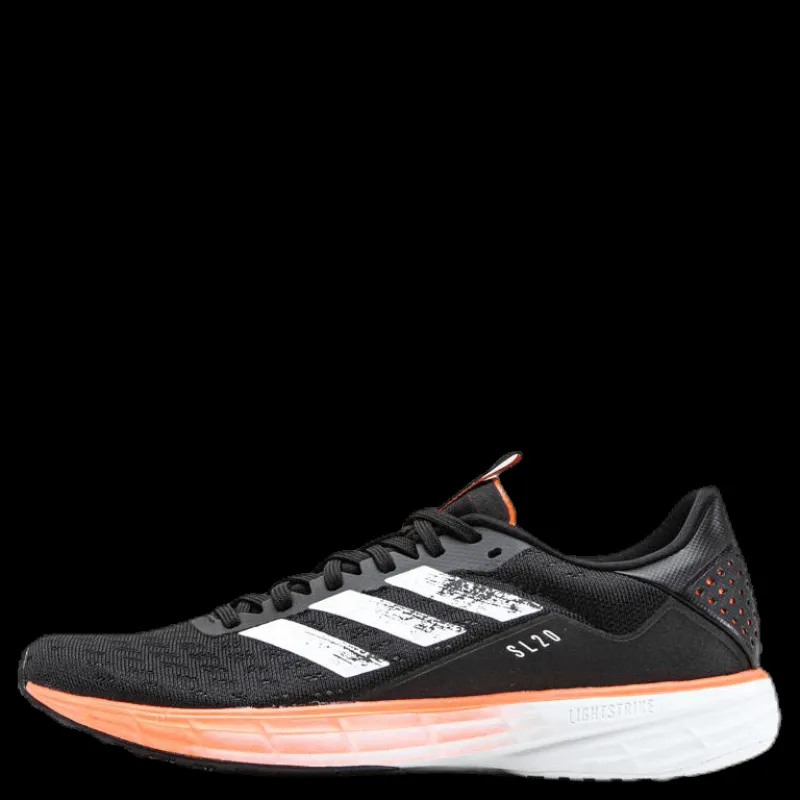 Hot adidas SL20 Shoes Core Black / Cloud White / Signal Coral Svart