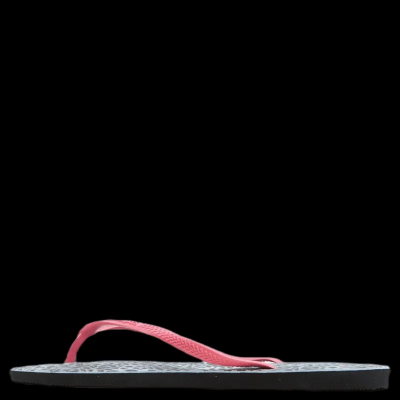 Havaianas Slim Leopard Pink/Black Rosa och Svart Online