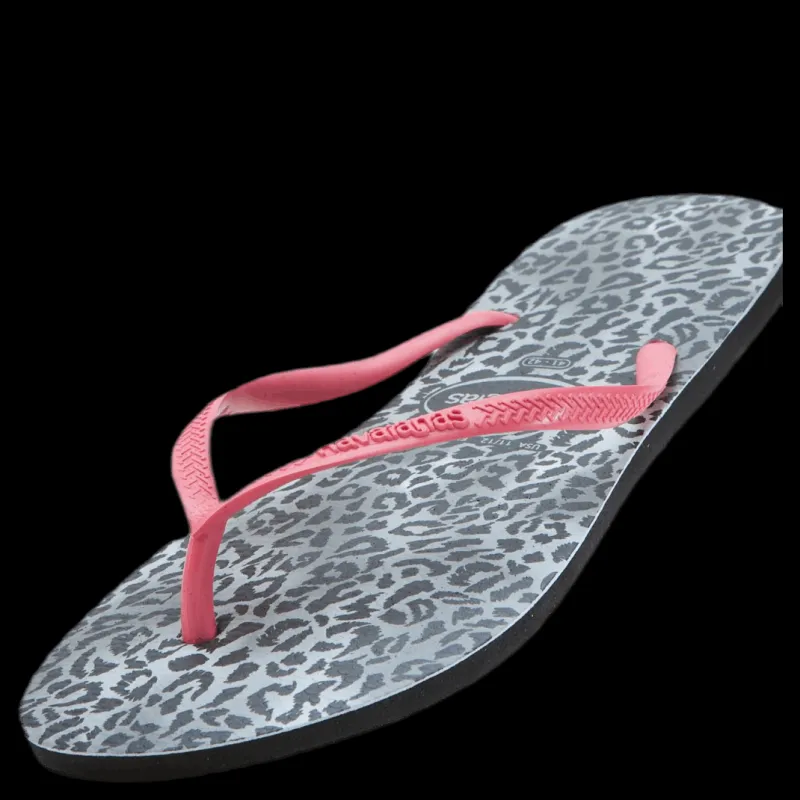 Havaianas Slim Leopard Pink/Black Rosa och Svart Online