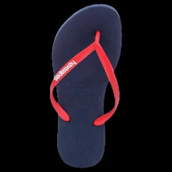 Havaianas Slim Logo Blue/Red Blå och Röd New
