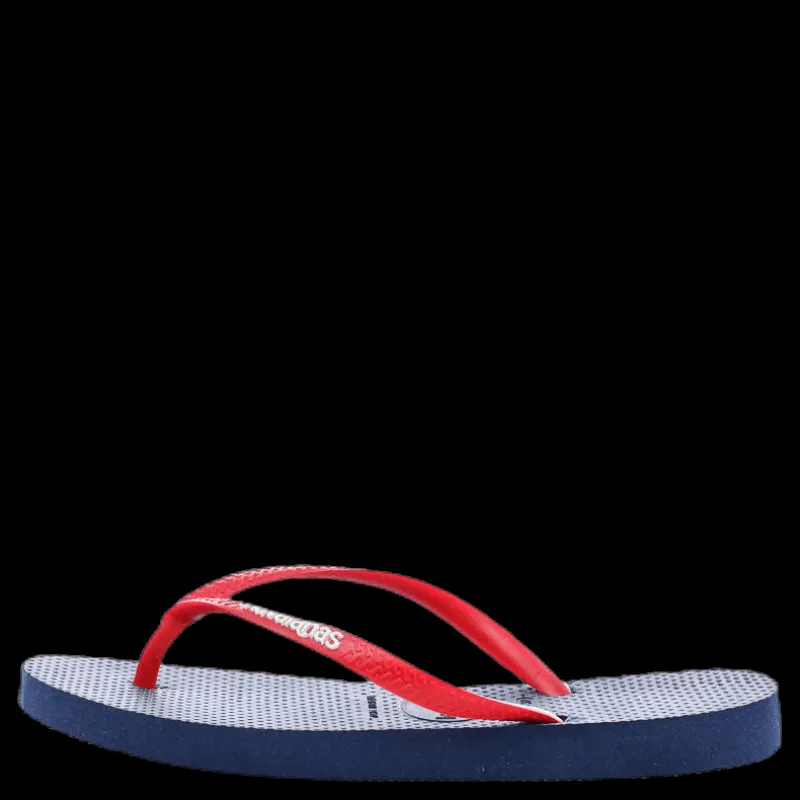 Havaianas Slim Logo Blue/Red Blå och Röd New