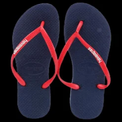 Havaianas Slim Logo Blue/Red Blå och Röd New