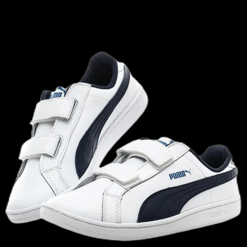 Puma Smash Fun L V Kids White/Black Vit och Svart