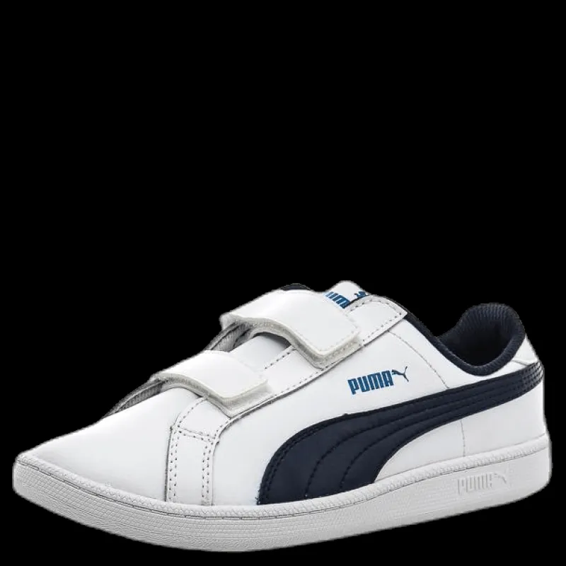 Puma Smash Fun L V Kids White/Black Vit och Svart