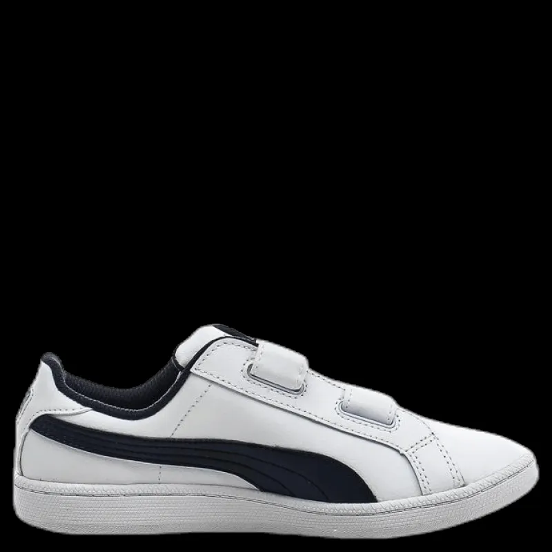 Puma Smash Fun L V Kids White/Black Vit och Svart