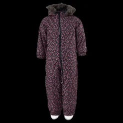 Best Name It Snow08 Suit Mini Flower Blue Blå