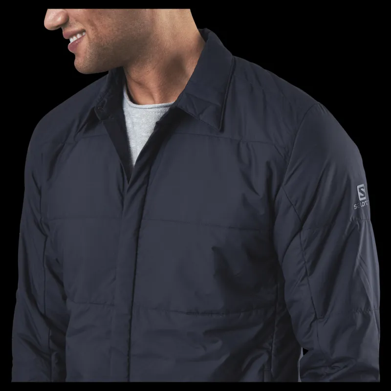 Salomon Snowshelter Insulated Shirt Blue Blå Outlet
