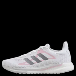 adidas SolarGlide Shoes Cloud White / Silver Metallic / Fresh Candy Vit Discount