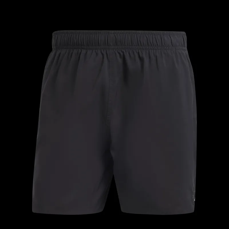 New adidas Solid CLX Short-Length Swim Shorts Black / Lucid Lemon Svart
