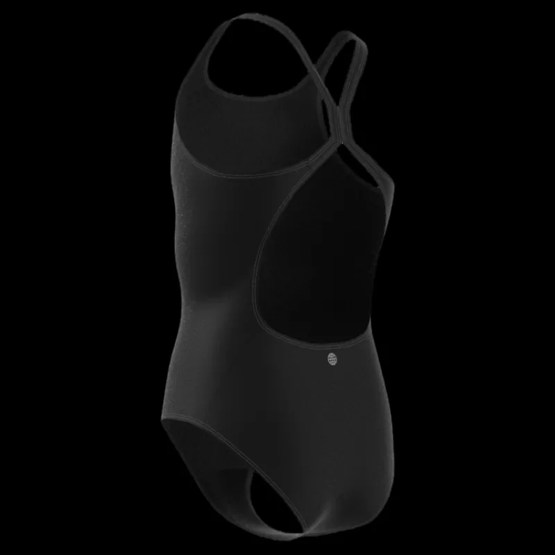 adidas Solid Fitness Swimsuit Black Svart New