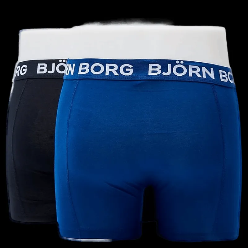 Björn Borg Solid Shorts 2-Pack Blå och Svart Online