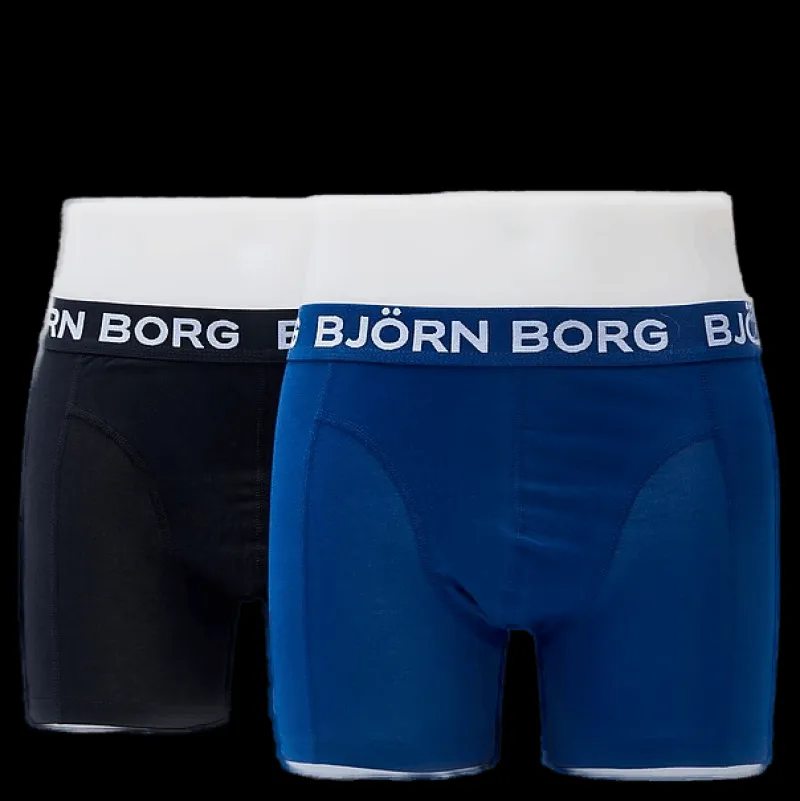 Björn Borg Solid Shorts 2-Pack Blå och Svart Online