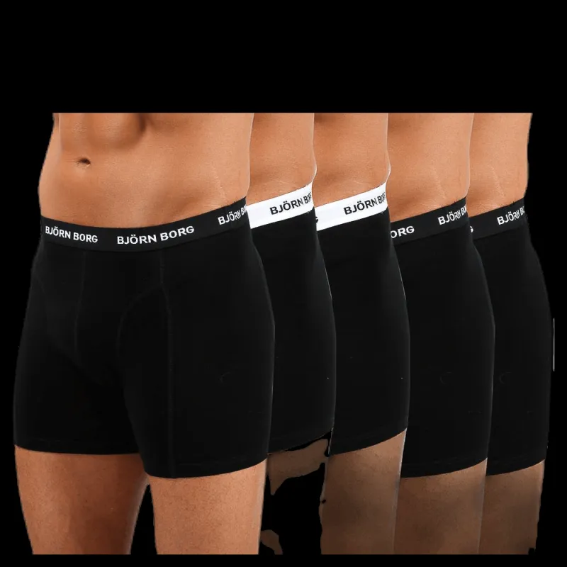 Björn Borg Solid Shorts 5-Pack Black Svart Online