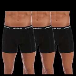 Björn Borg Solid Shorts 3-Pack Black Svart