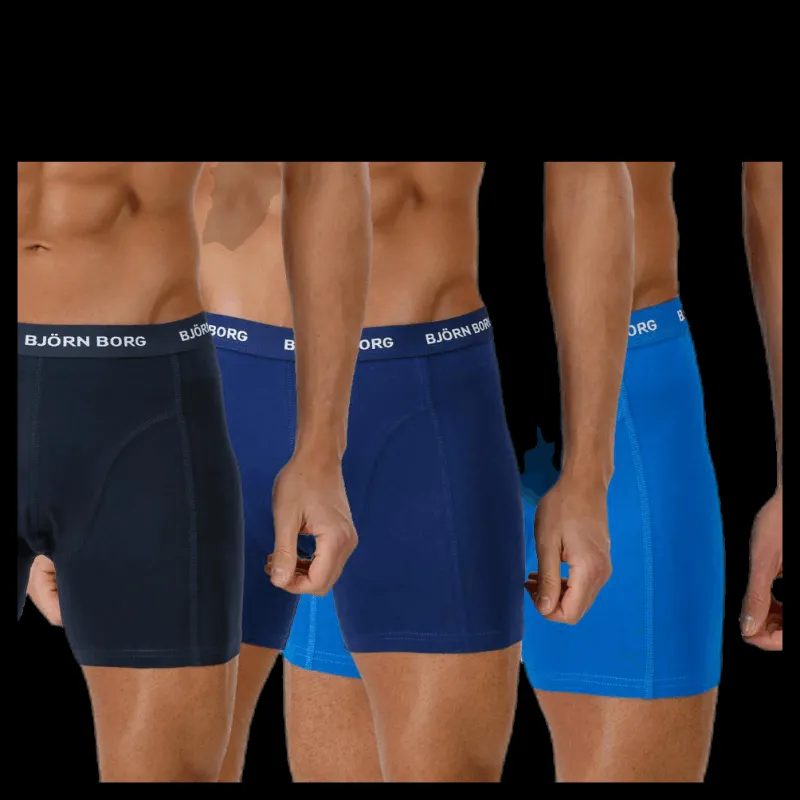 Björn Borg Solid Shorts 3-Pack Blue Blå Online